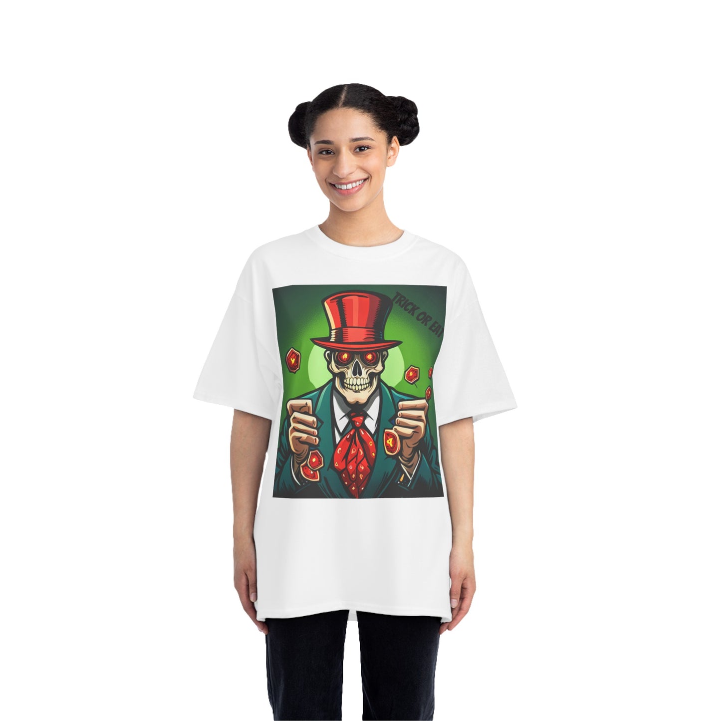Poker Skeleton "Trick or Eat" Beefy-T® T-Shirt