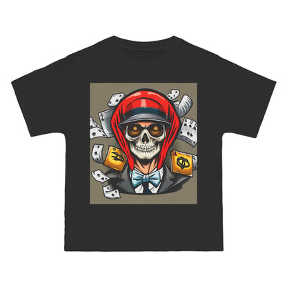 Halloween poker skull Beefy-T®  T-shirt