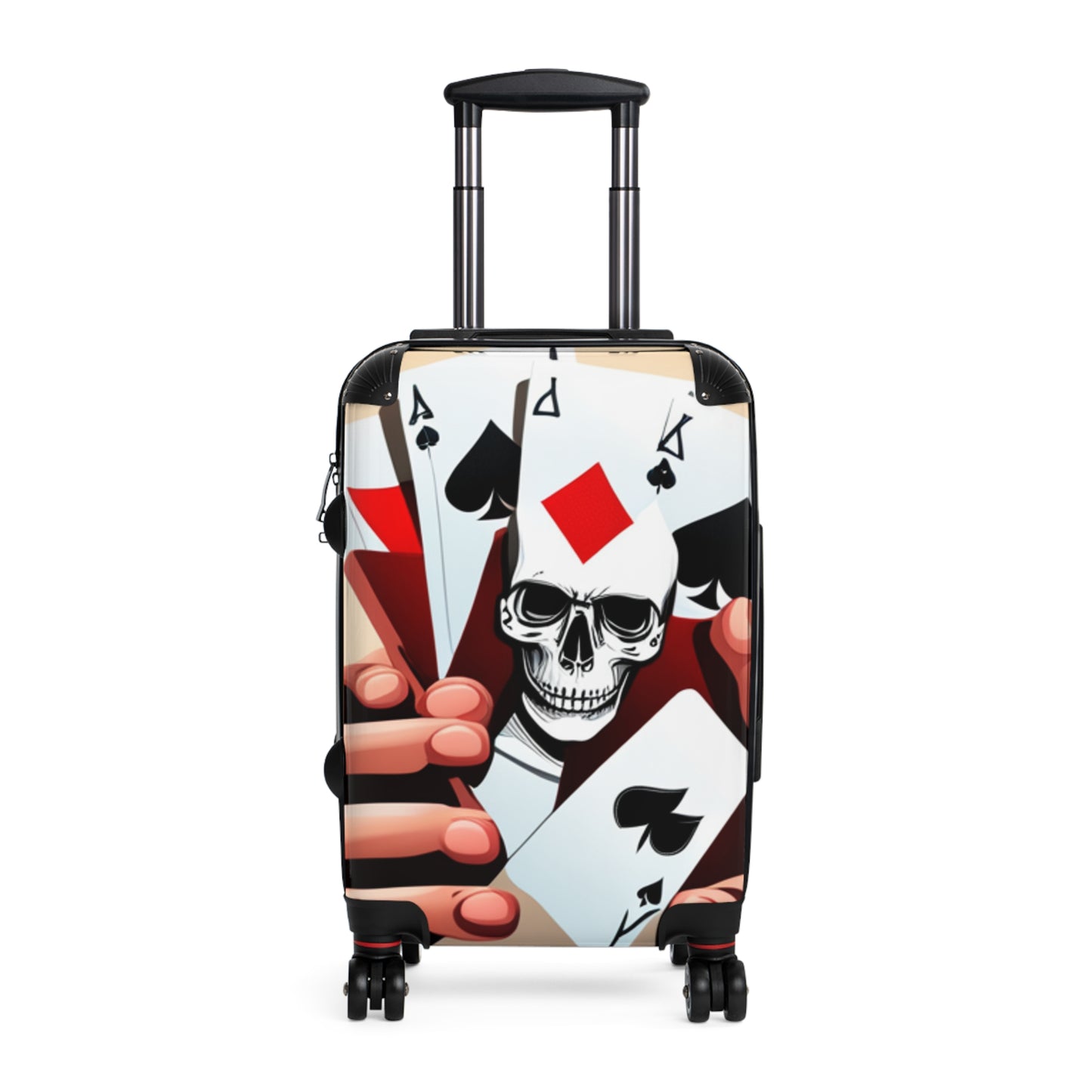 Poker cards and skull Suitcase