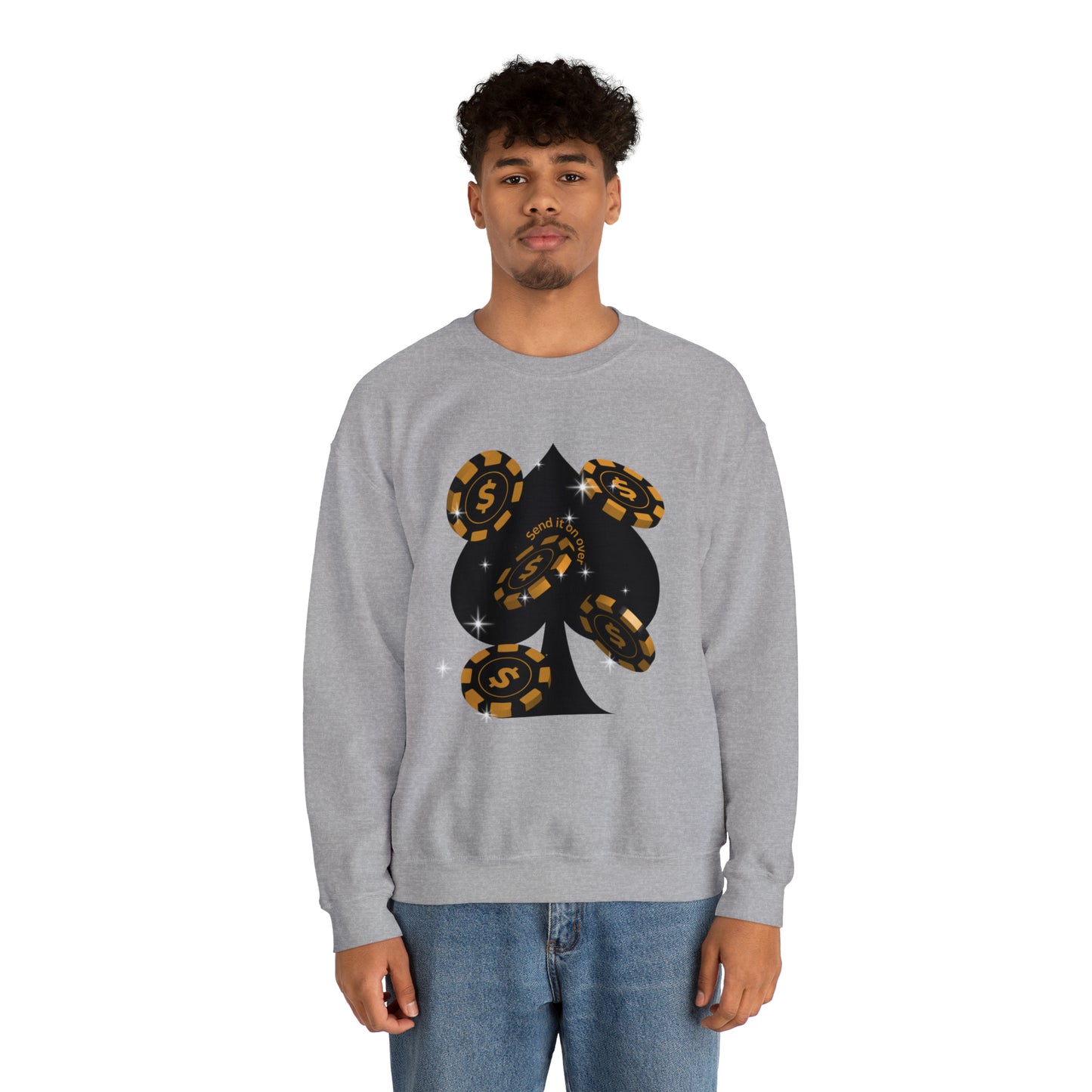 Poker Chips & Spade Heavy Blend™ Sweatshirt