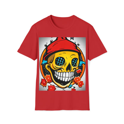 Poker Skull Beanie Soft Style T-Shirt