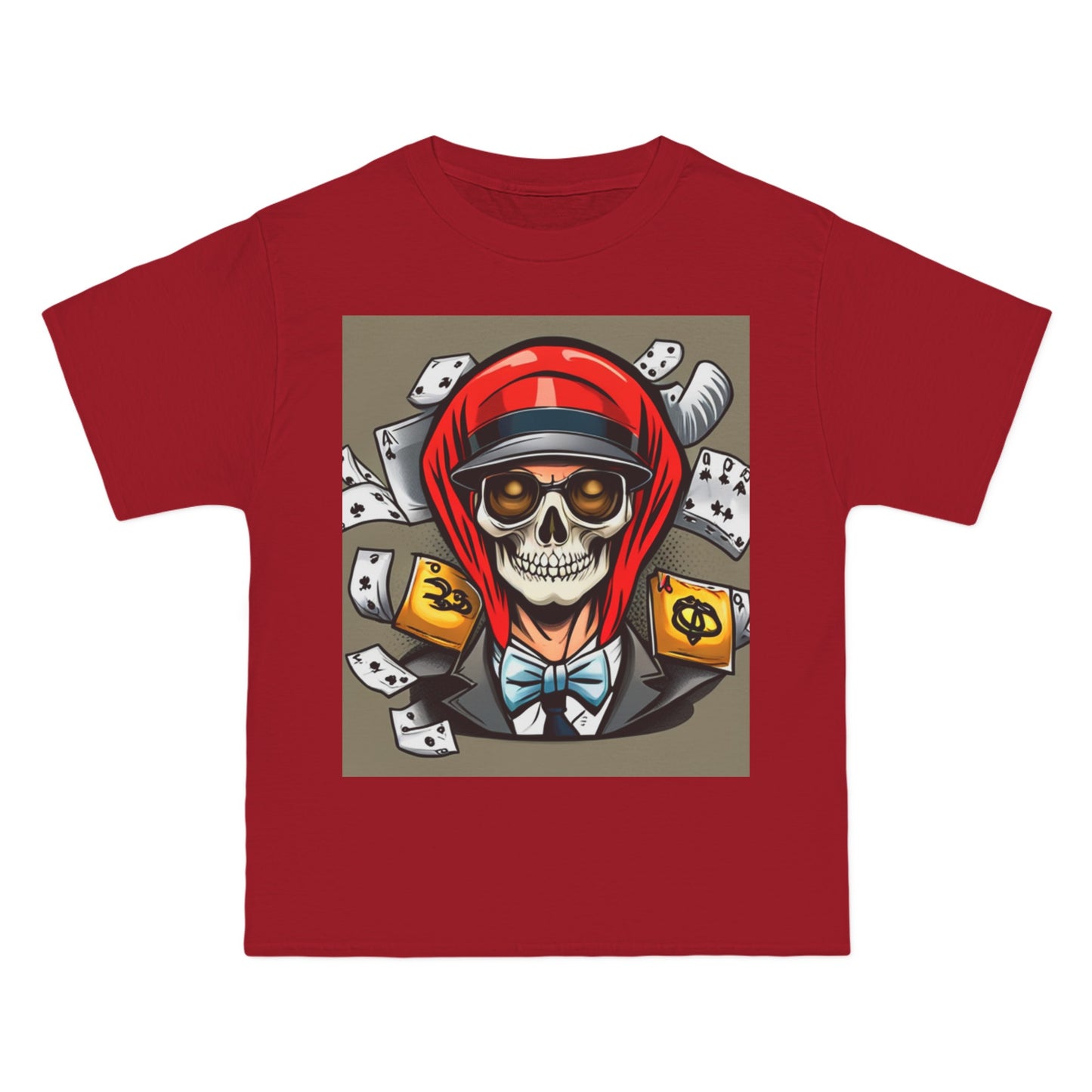 Halloween poker skull Beefy-T®  T-shirt