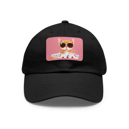 KOOL KAT Hat with Leather Patch (Rectangle)