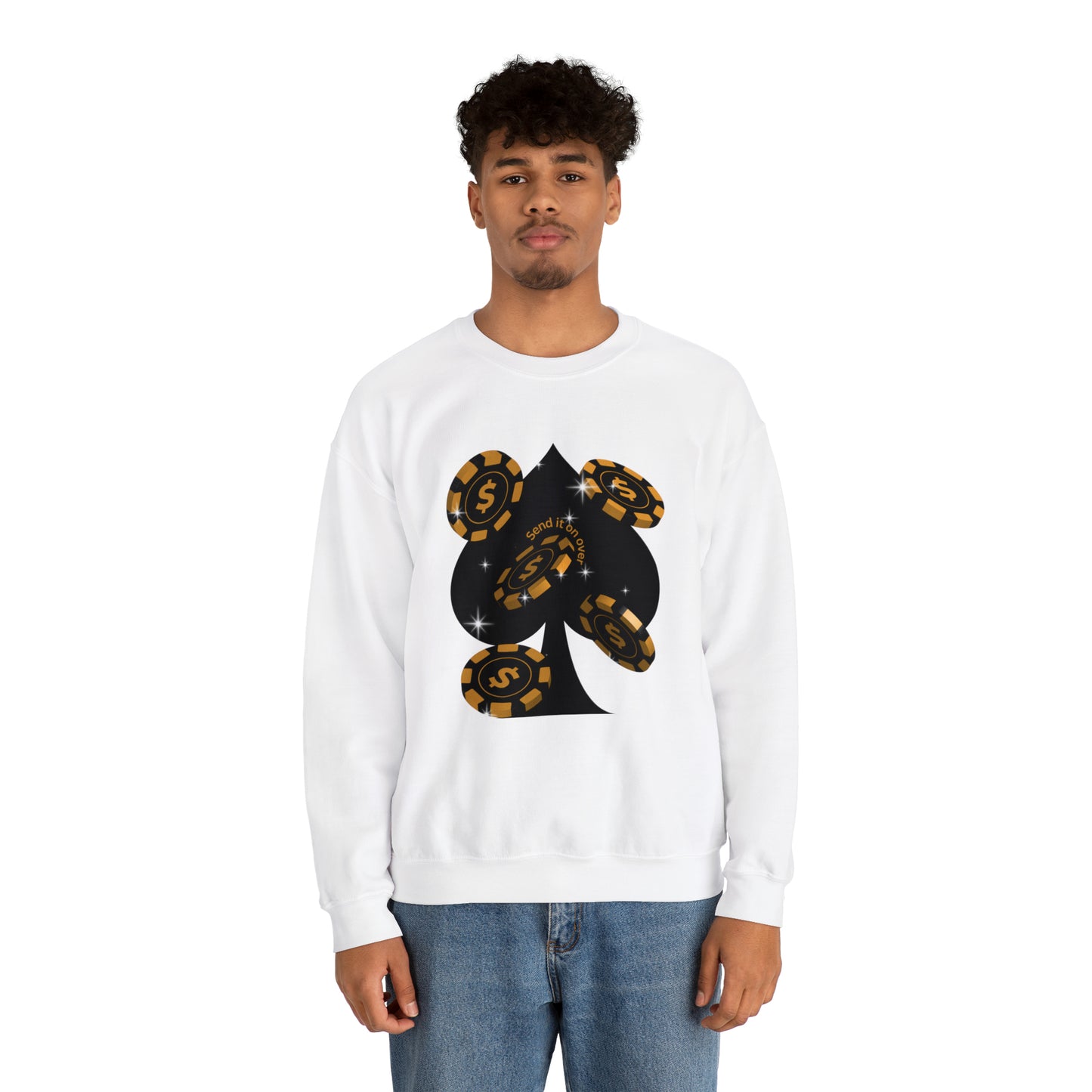 Poker Chips & Spade Heavy Blend™ Sweatshirt