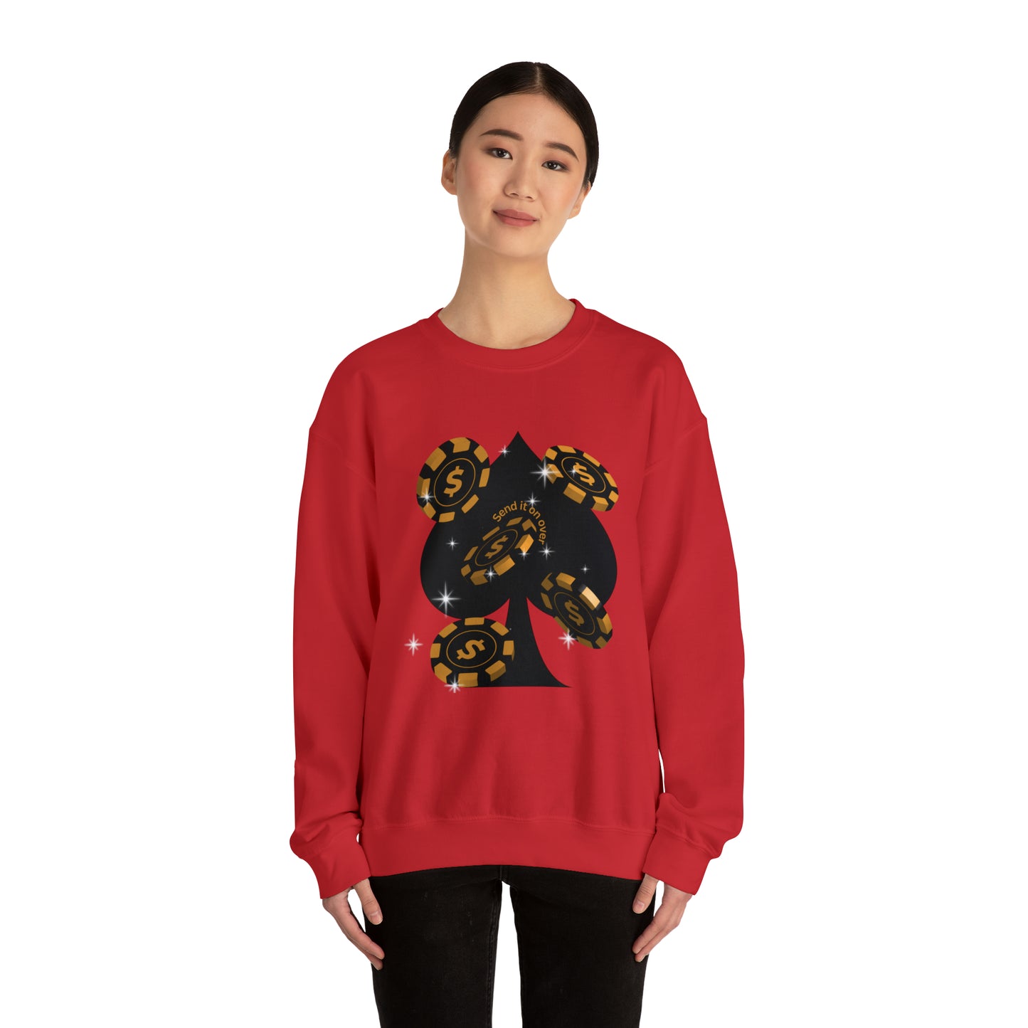 Poker Chips & Spade Heavy Blend™ Sweatshirt