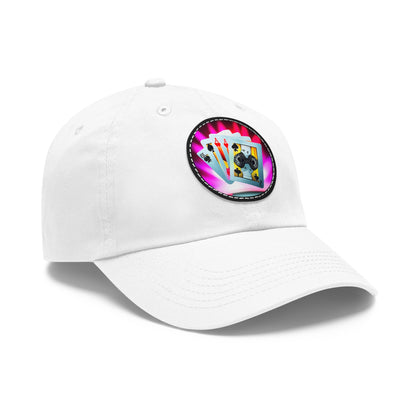 Poker cards Hat with leather detail patch