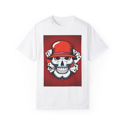 Poker skull with hat Garment-Dyed T-shirt