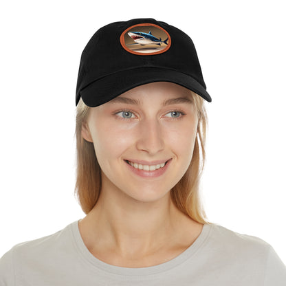 poker shark Hat with Leather Patch