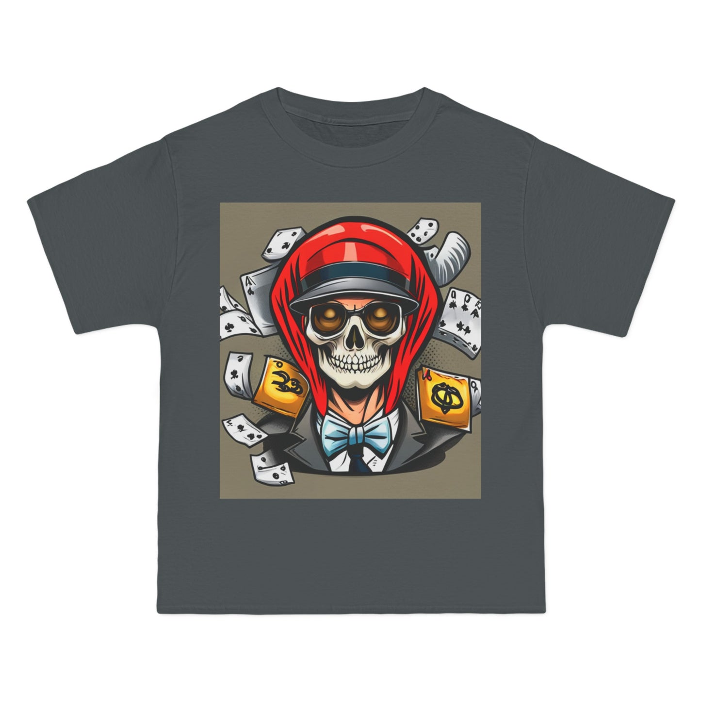 Halloween poker skull Beefy-T®  T-shirt
