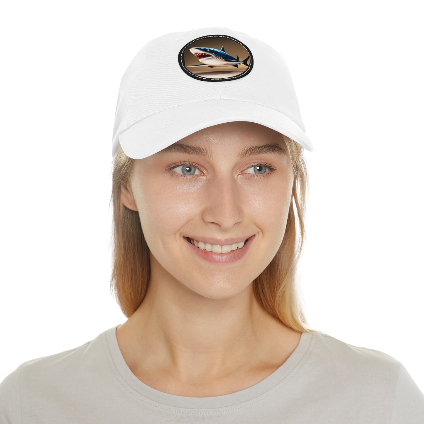 poker shark Hat with Leather Patch