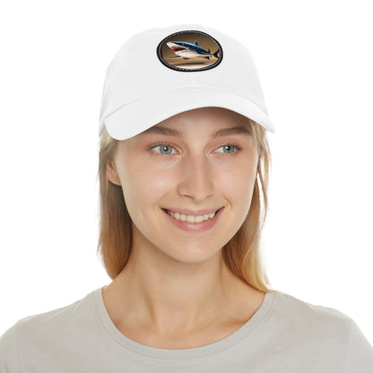 poker shark Hat with Leather Patch
