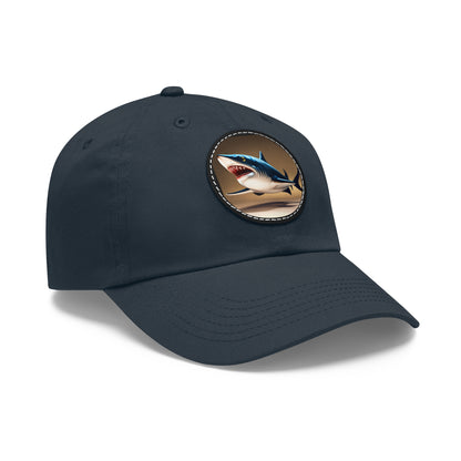 poker shark Hat with Leather Patch