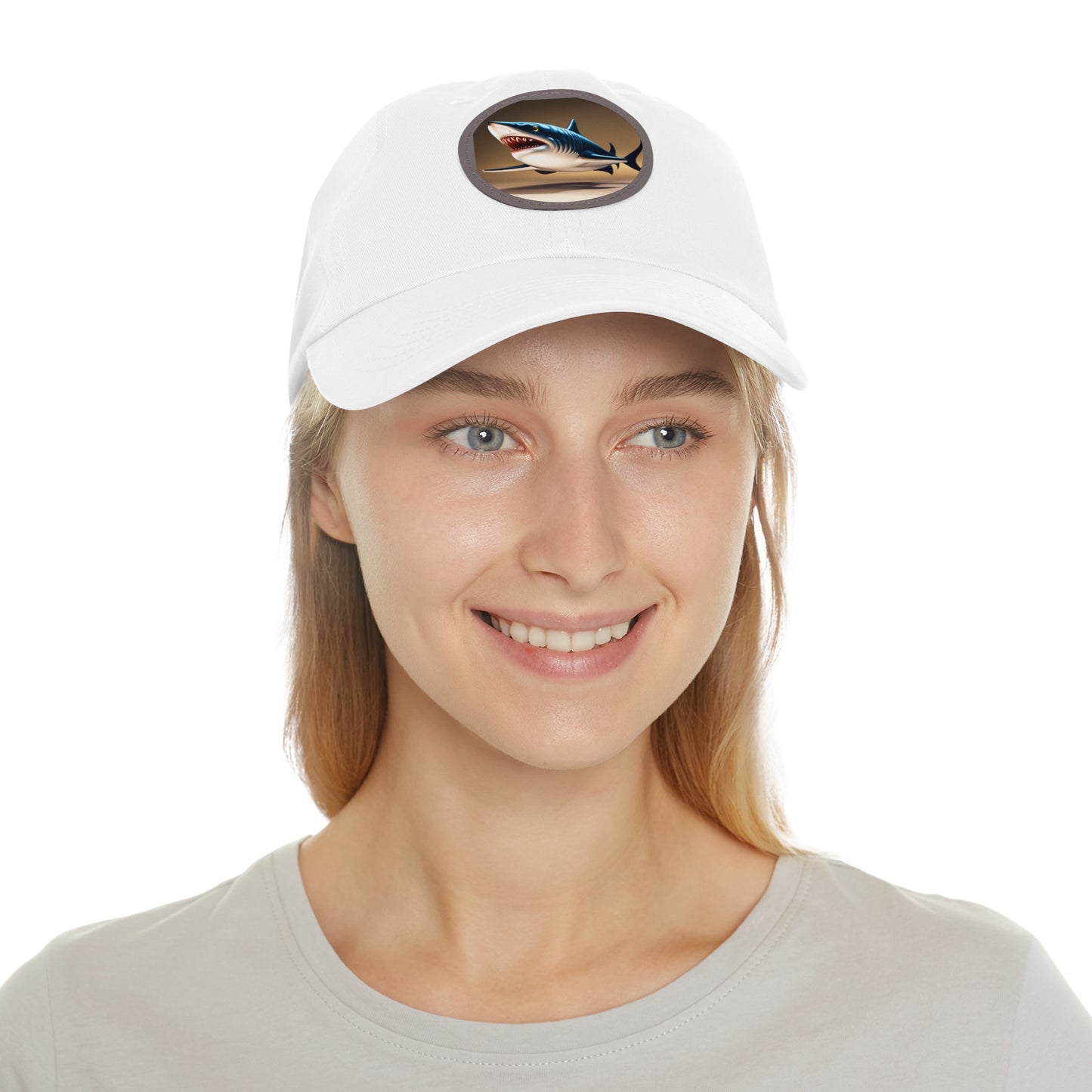 poker shark Hat with Leather Patch
