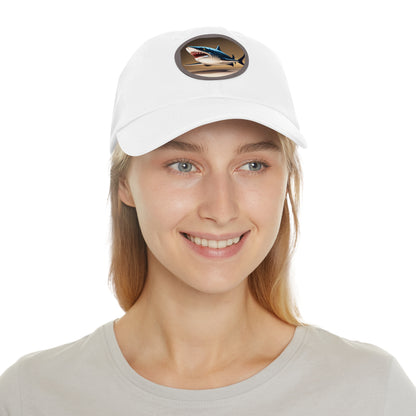 poker shark Hat with Leather Patch