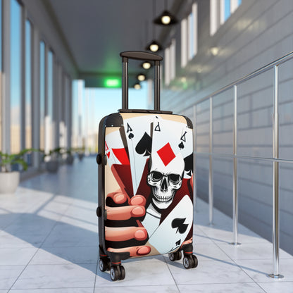 Poker cards and skull Suitcase