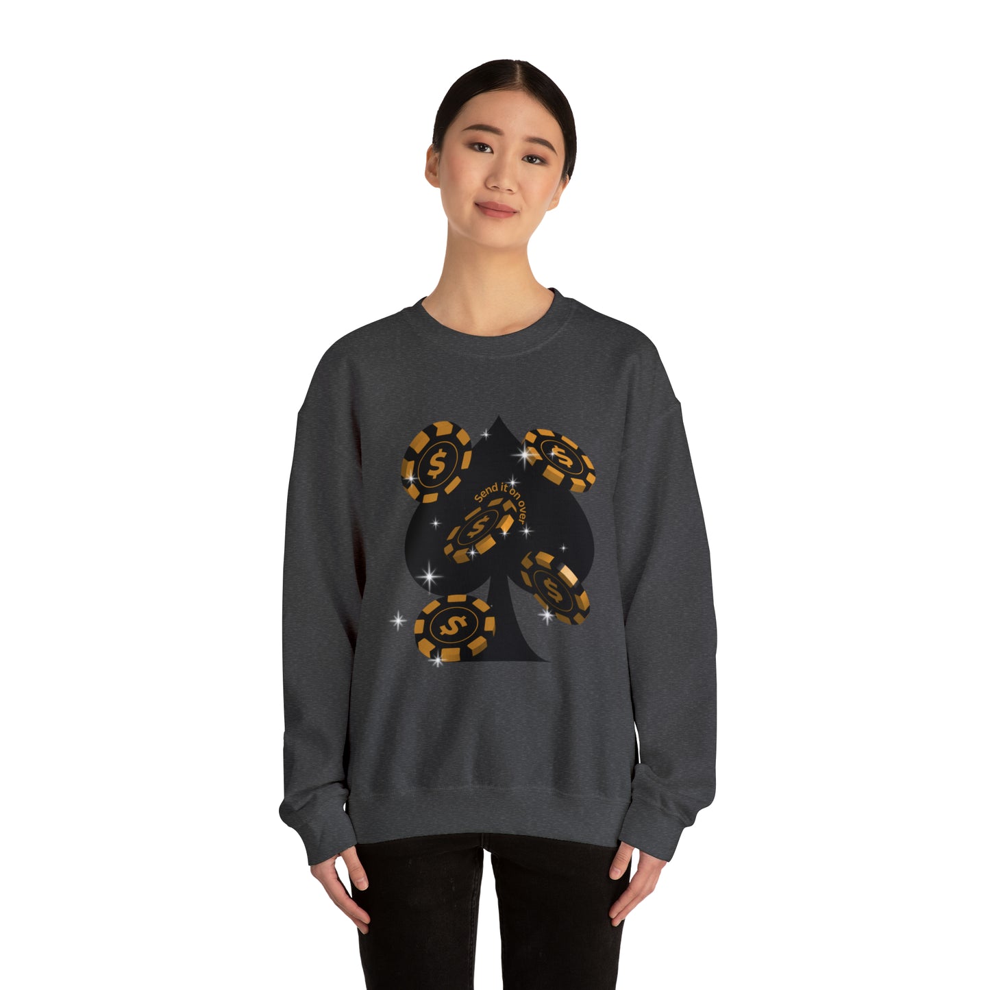 Poker Chips & Spade Heavy Blend™ Sweatshirt