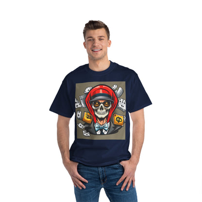 Halloween poker skull Beefy-T®  T-shirt