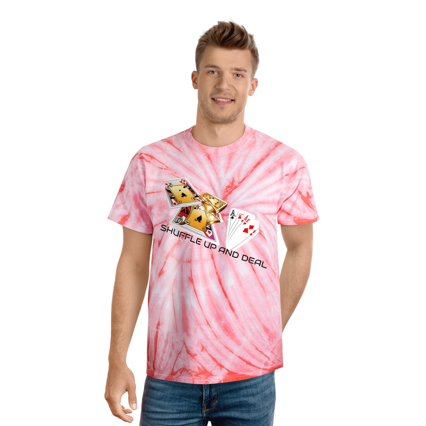 SHUFFLE UP AND DEAL Tie-Dye Tee, Cyclone
