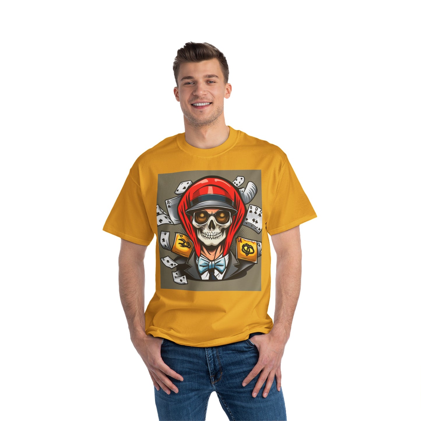 Halloween poker skull Beefy-T®  T-shirt