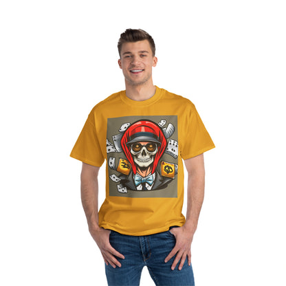 Halloween poker skull Beefy-T®  T-shirt