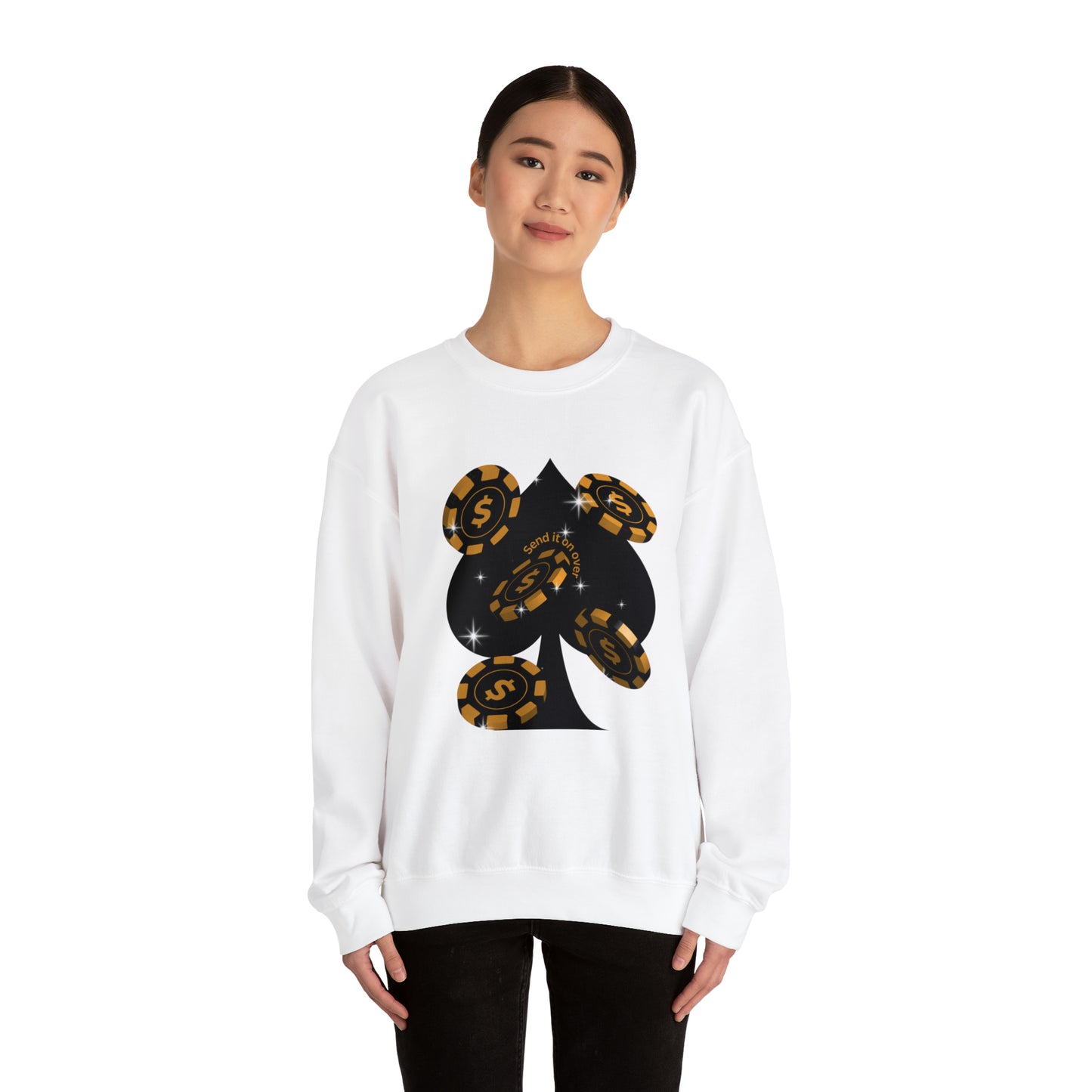 Poker Chips & Spade Heavy Blend™ Sweatshirt