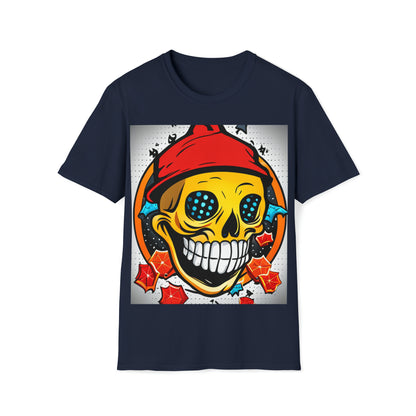 Poker Skull Beanie Soft Style T-Shirt