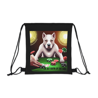 "On tilt 100% of the time" Drawstring Bag