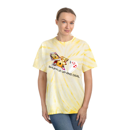 SHUFFLE UP AND DEAL Tie-Dye Tee, Cyclone
