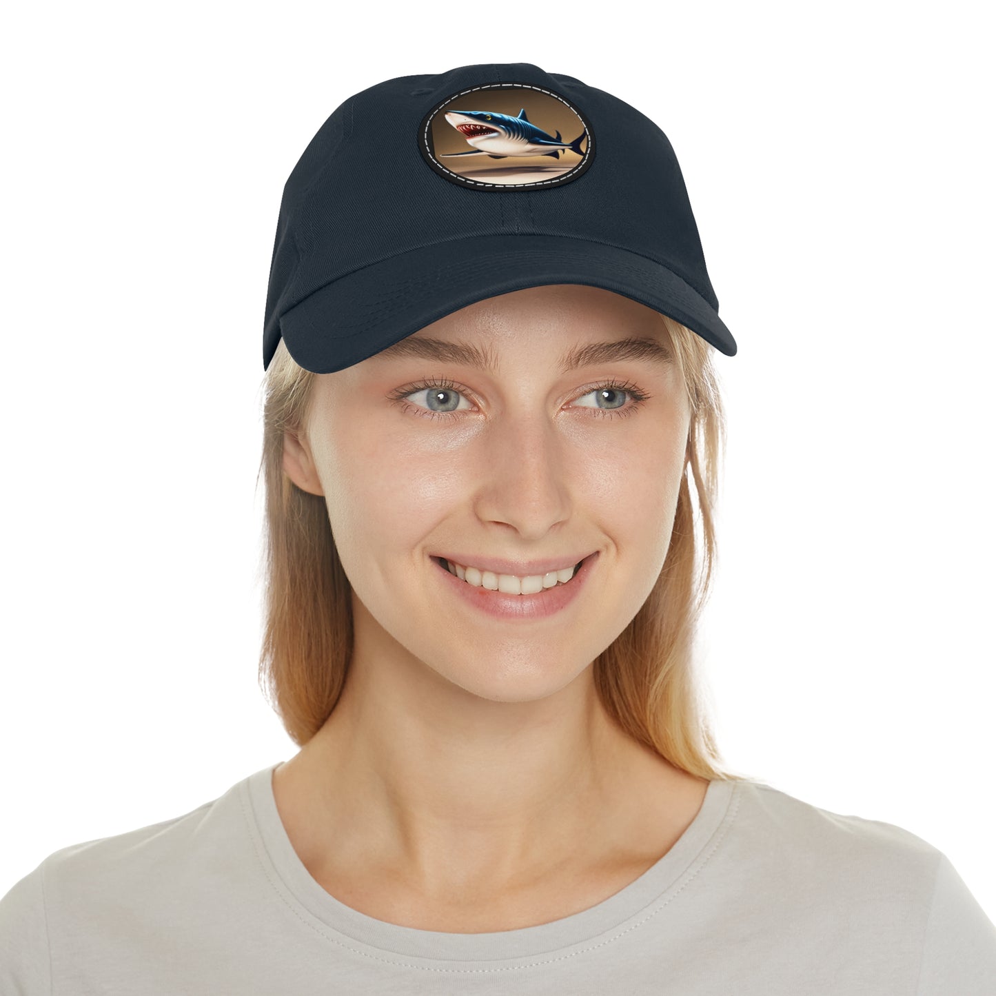 poker shark Hat with Leather Patch
