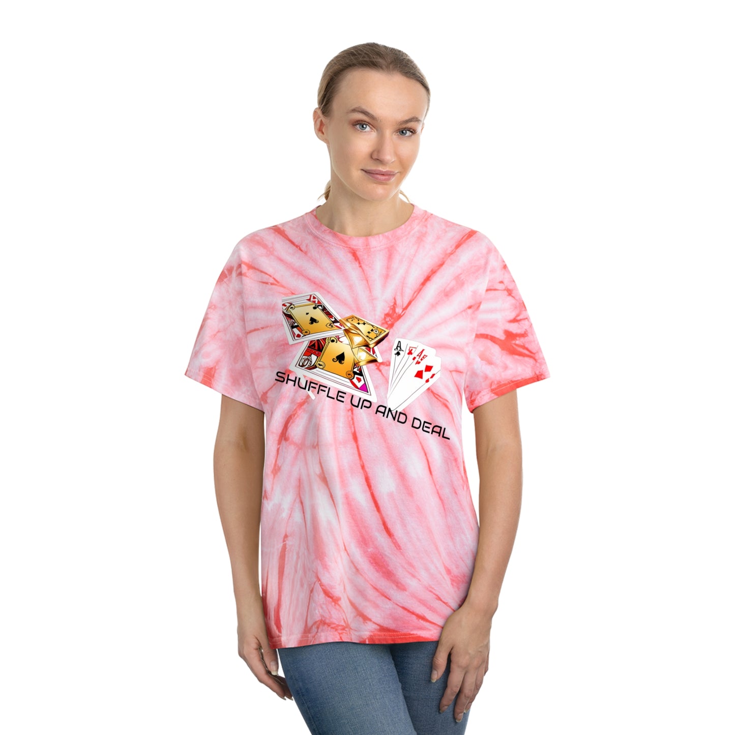 SHUFFLE UP AND DEAL Tie-Dye Tee, Cyclone