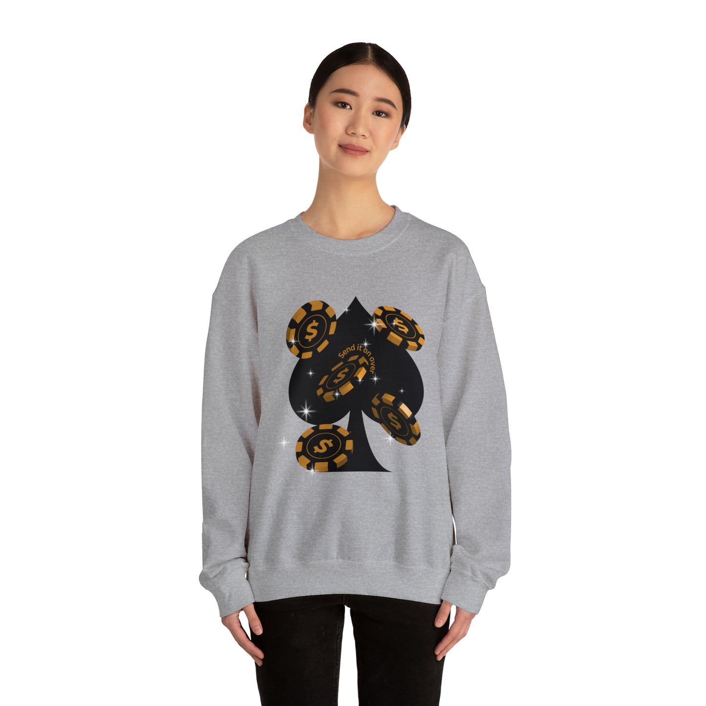 Poker Chips & Spade Heavy Blend™ Sweatshirt