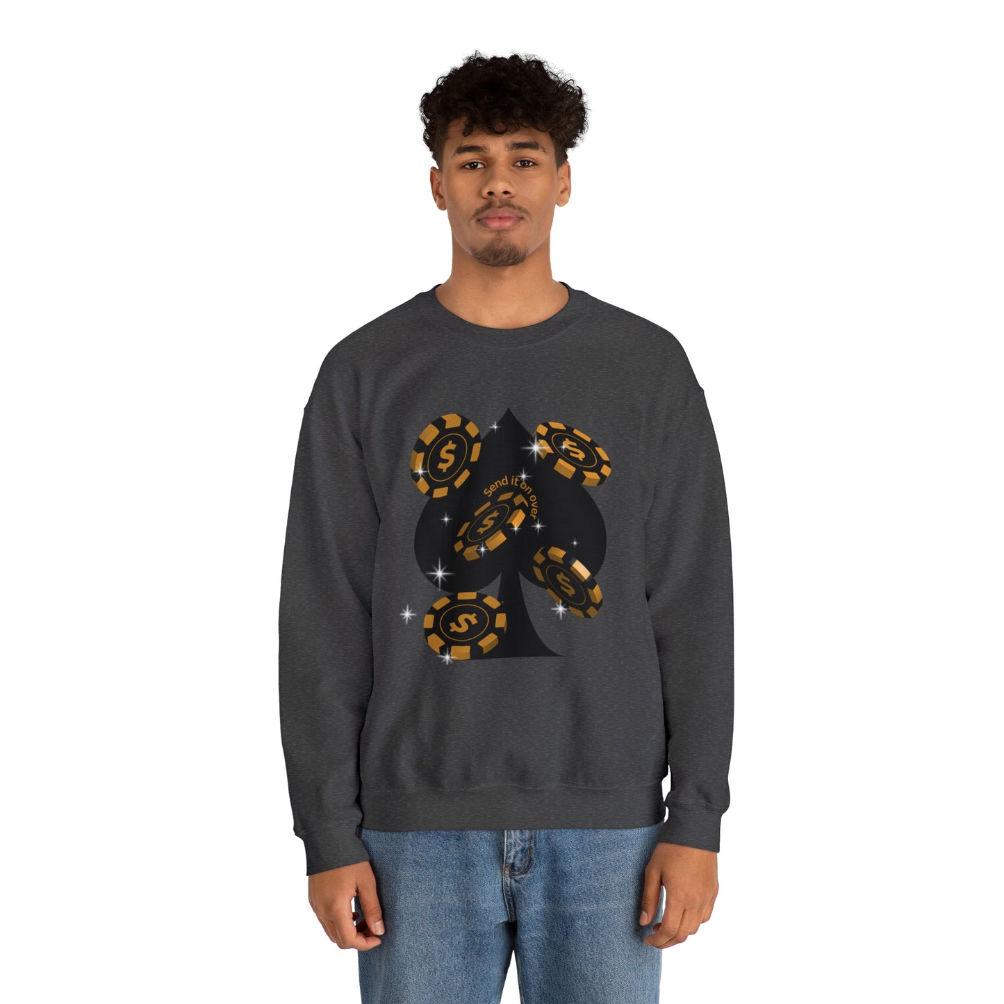 Poker Chips & Spade Heavy Blend™ Sweatshirt