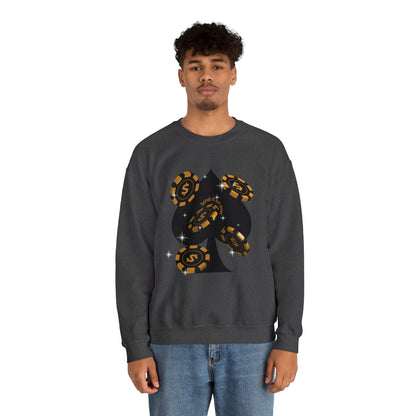 Poker Chips & Spade Heavy Blend™ Sweatshirt