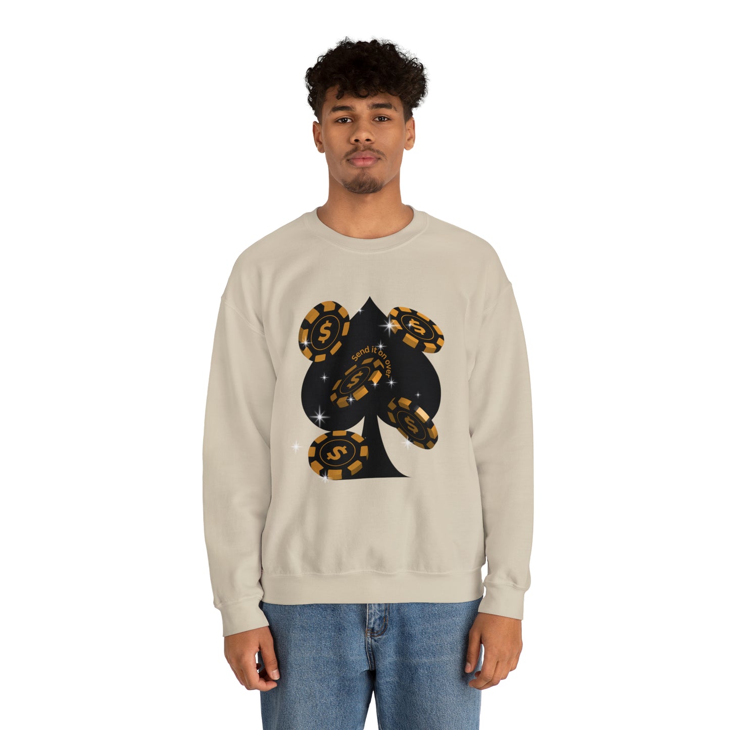 Poker Chips & Spade Heavy Blend™ Sweatshirt