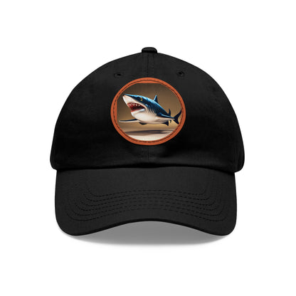 poker shark Hat with Leather Patch