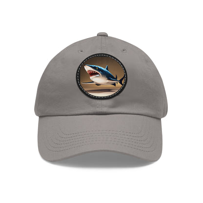 poker shark Hat with Leather Patch
