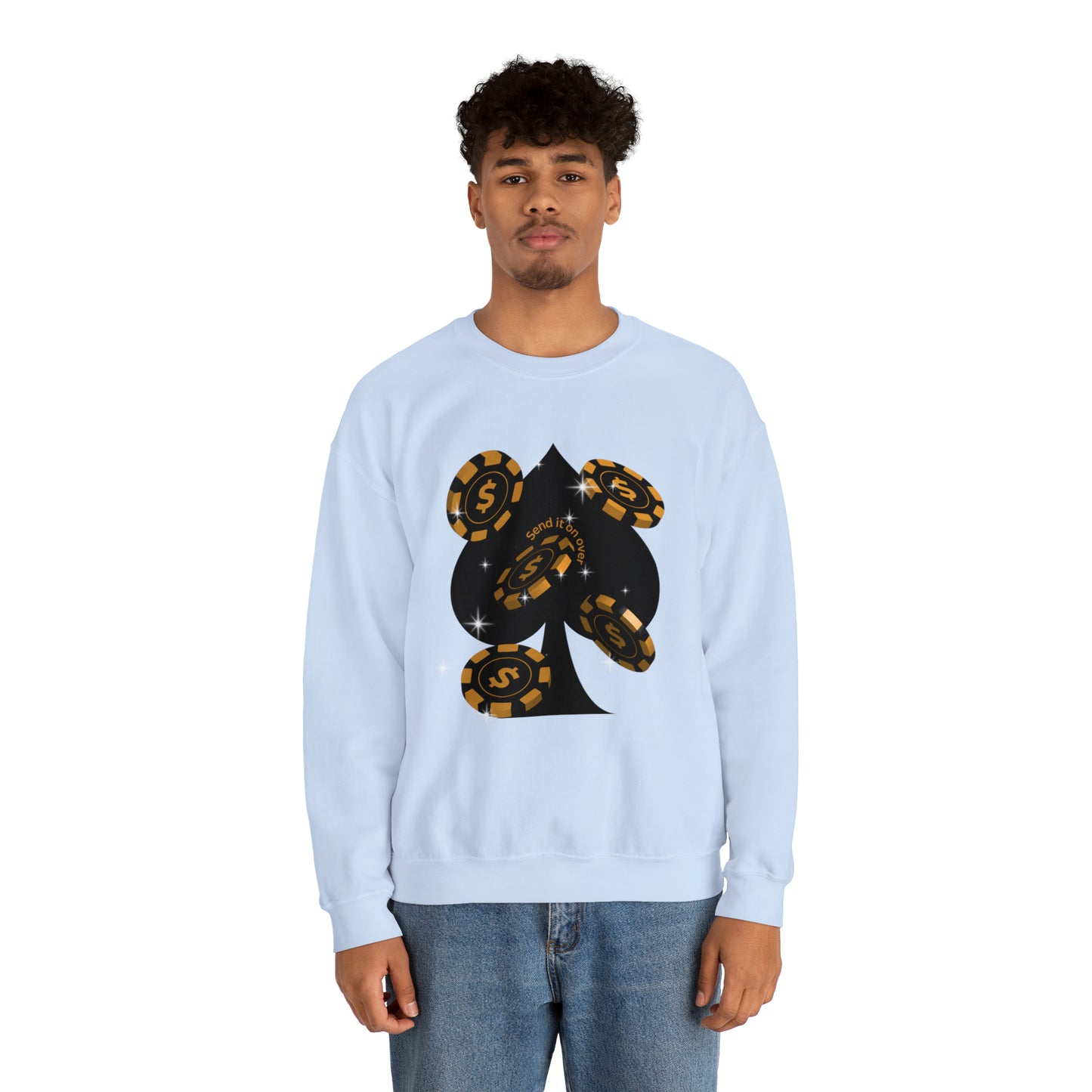 Poker Chips & Spade Heavy Blend™ Sweatshirt