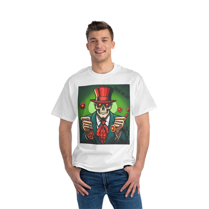 Poker Skeleton "Trick or Eat" Beefy-T® T-Shirt