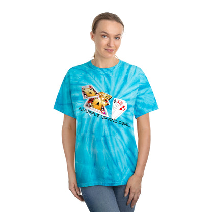SHUFFLE UP AND DEAL Tie-Dye Tee, Cyclone