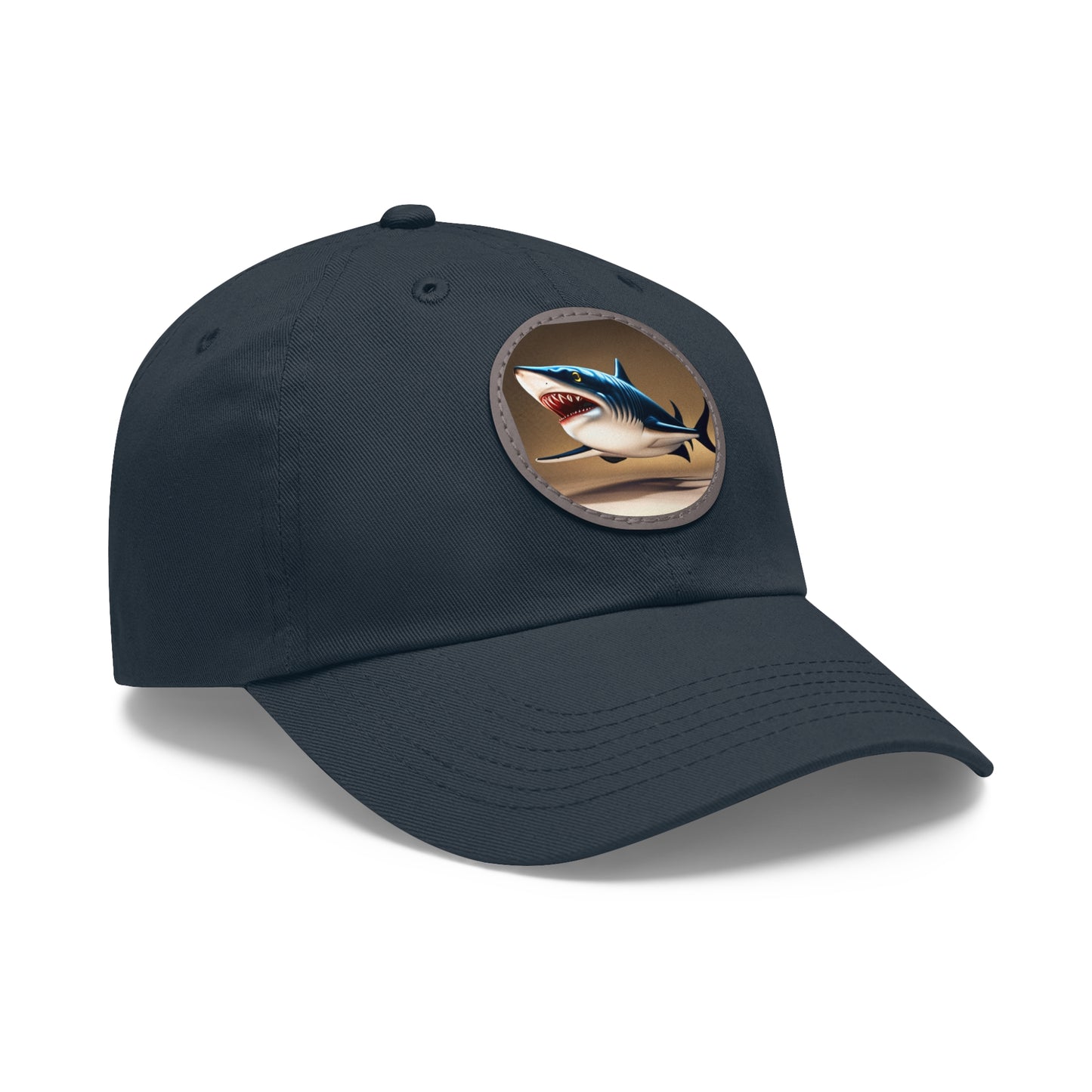 poker shark Hat with Leather Patch