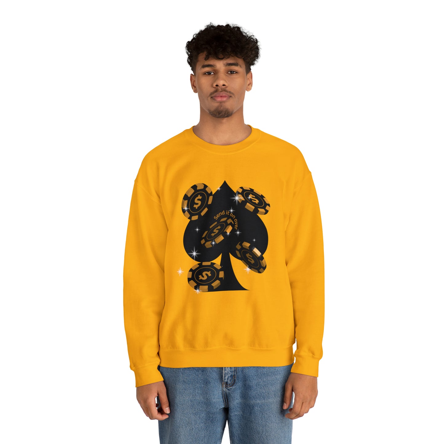 Poker Chips & Spade Heavy Blend™ Sweatshirt