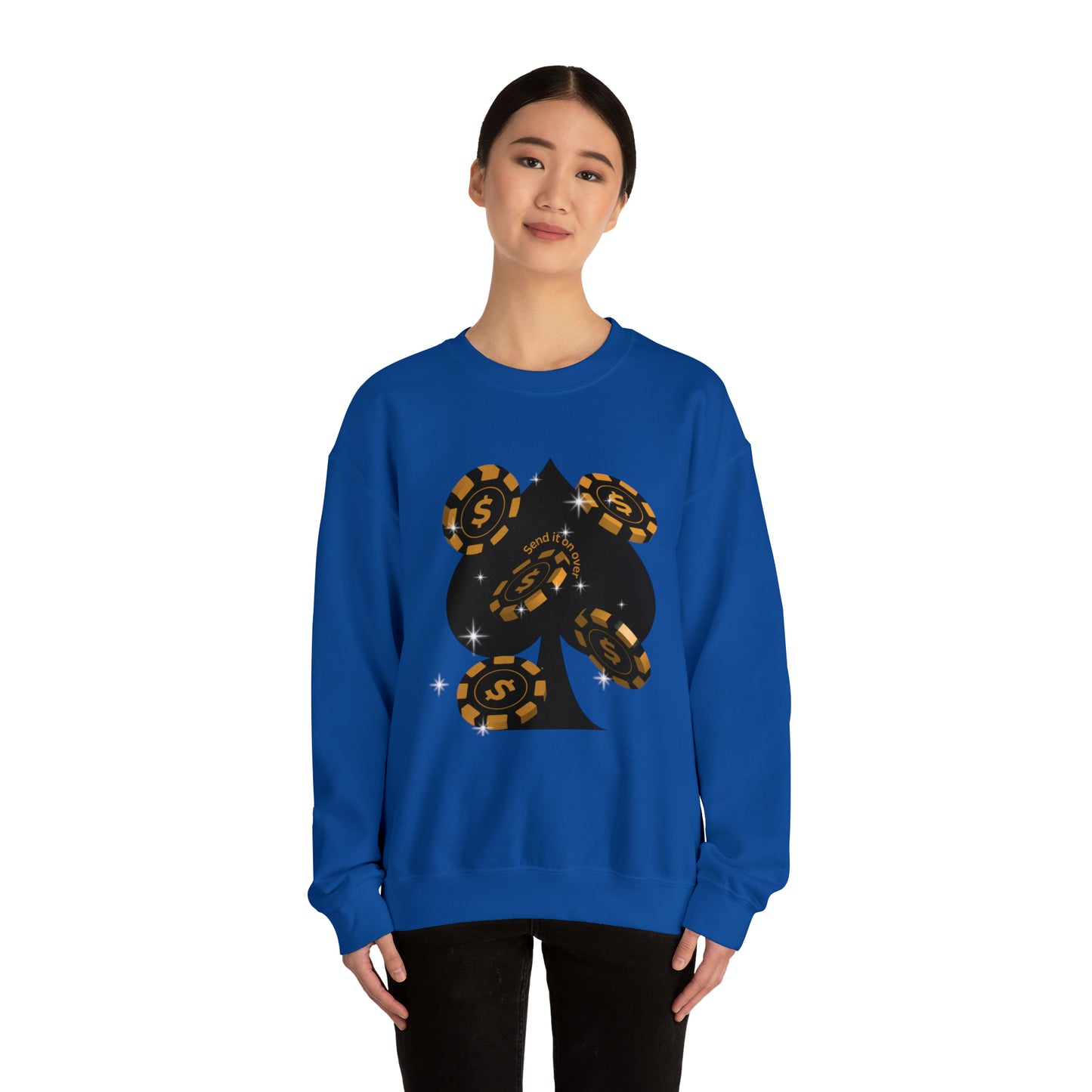 Poker Chips & Spade Heavy Blend™ Sweatshirt