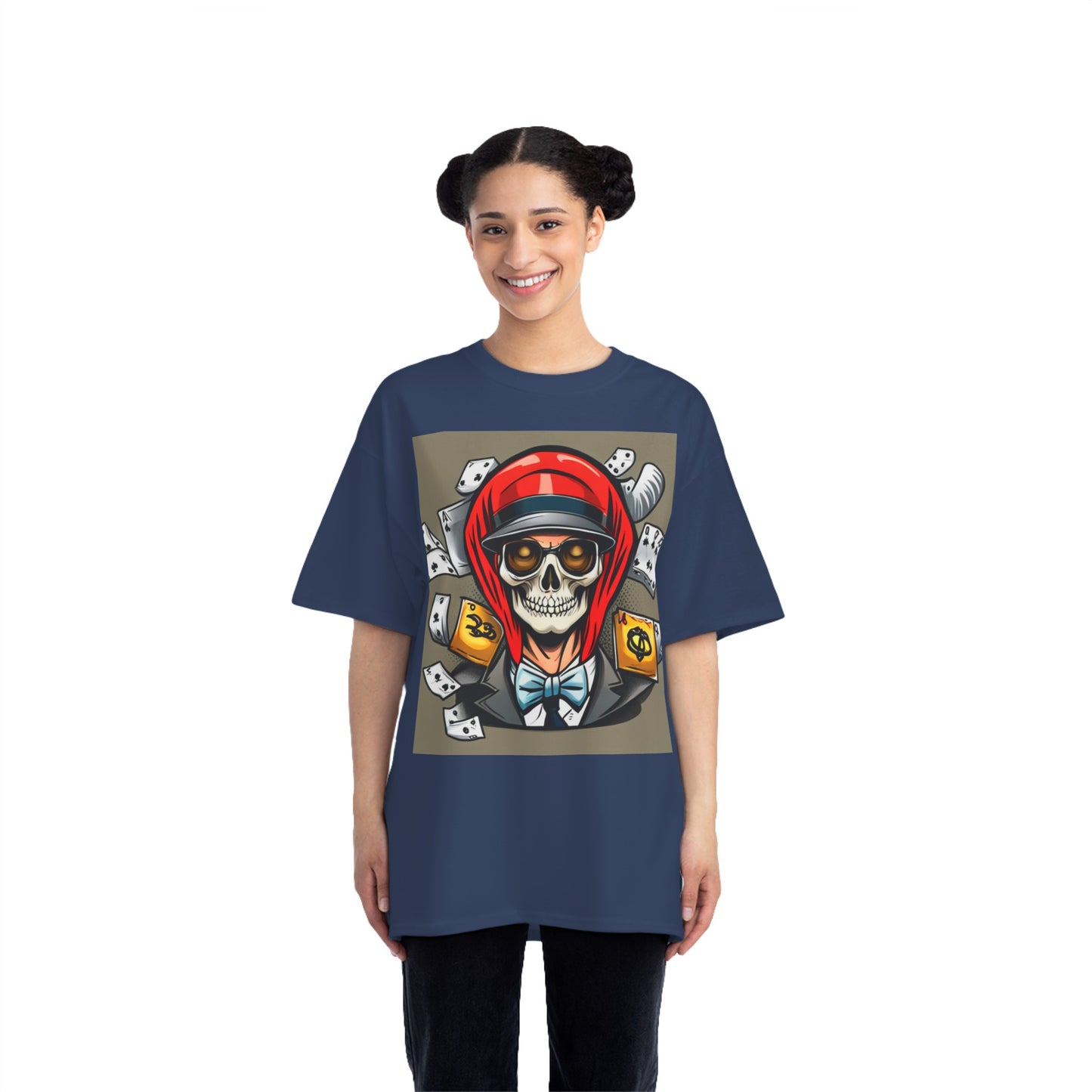 Halloween poker skull Beefy-T®  T-shirt