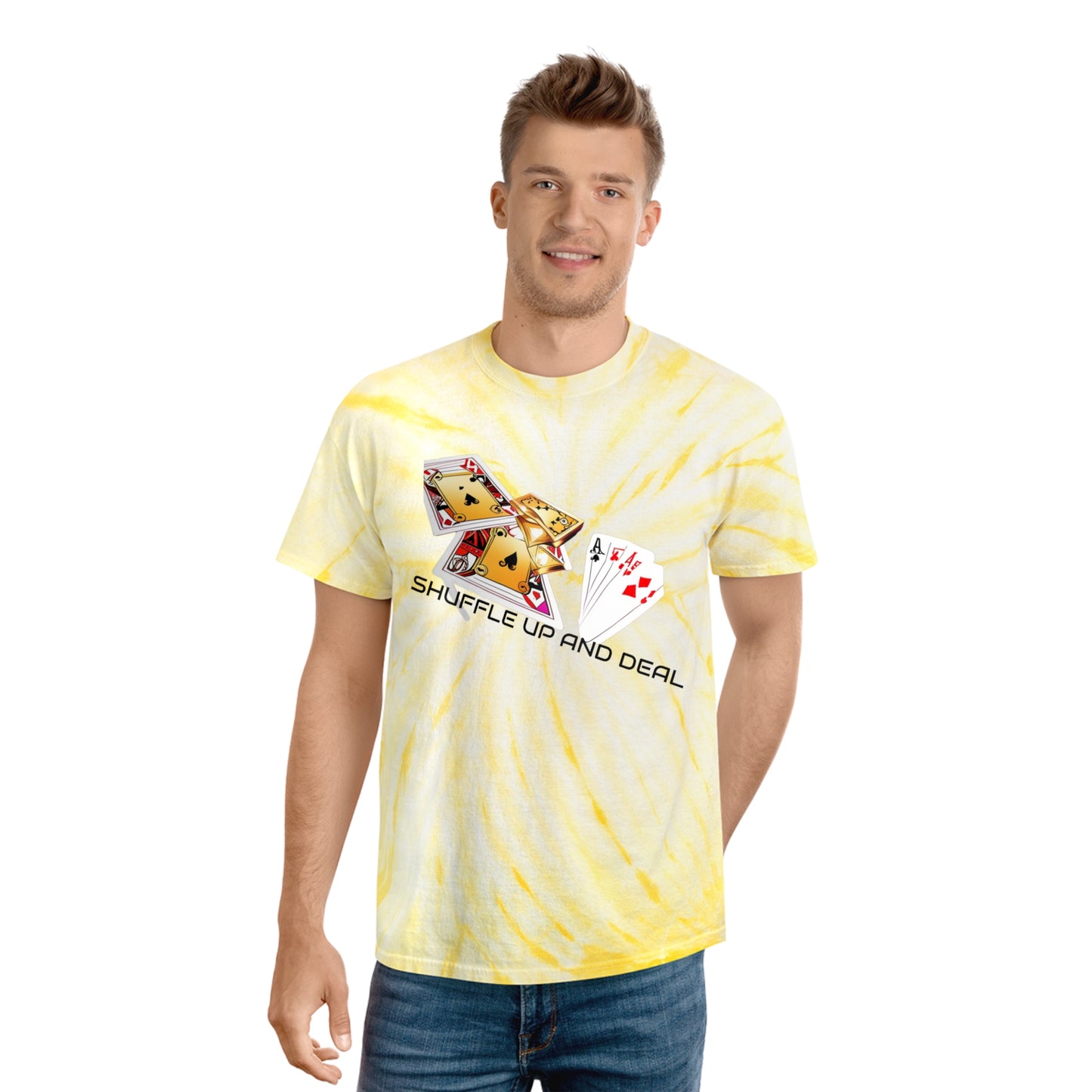 SHUFFLE UP AND DEAL Tie-Dye Tee, Cyclone