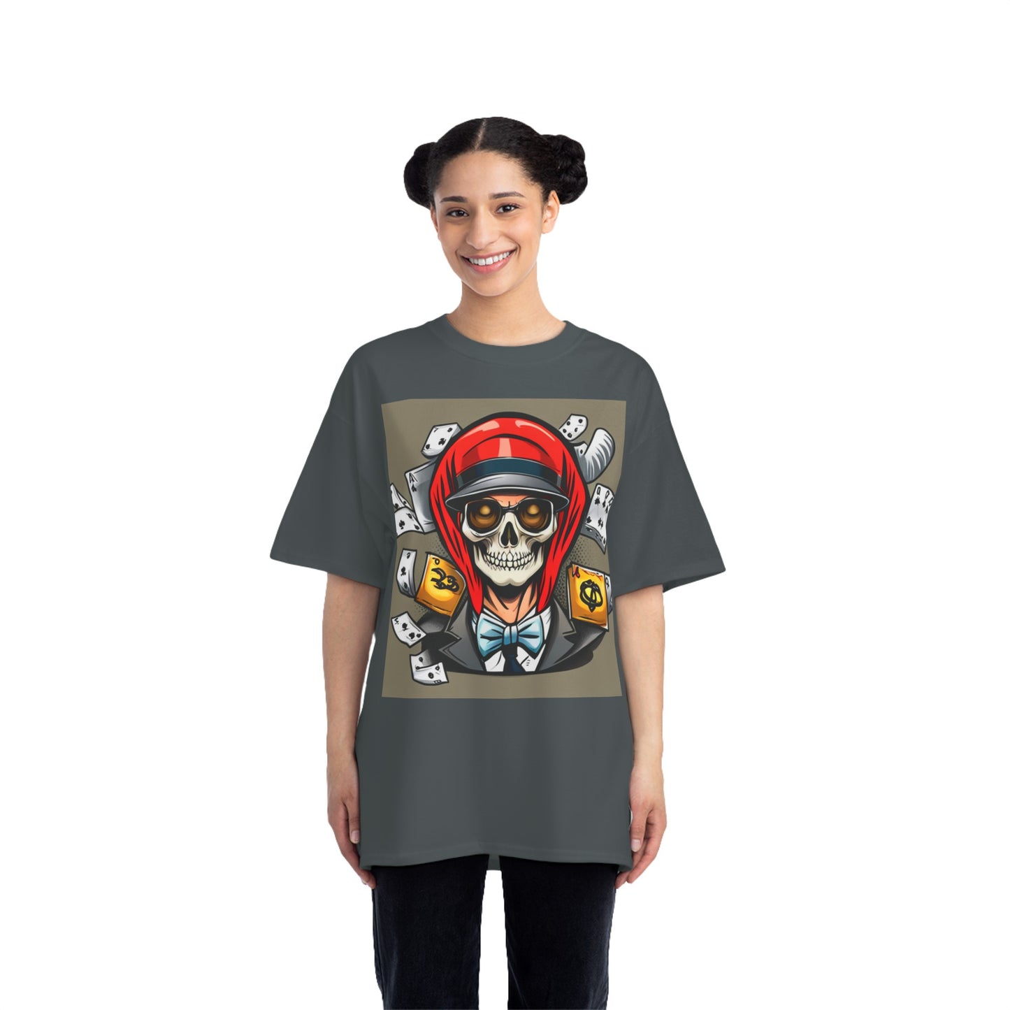 Halloween poker skull Beefy-T®  T-shirt