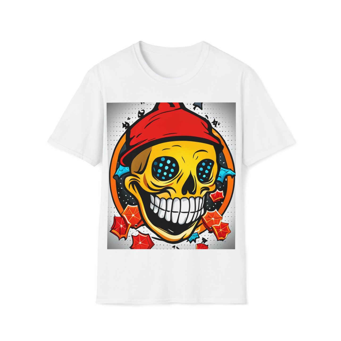 Poker Skull Beanie Soft Style T-Shirt