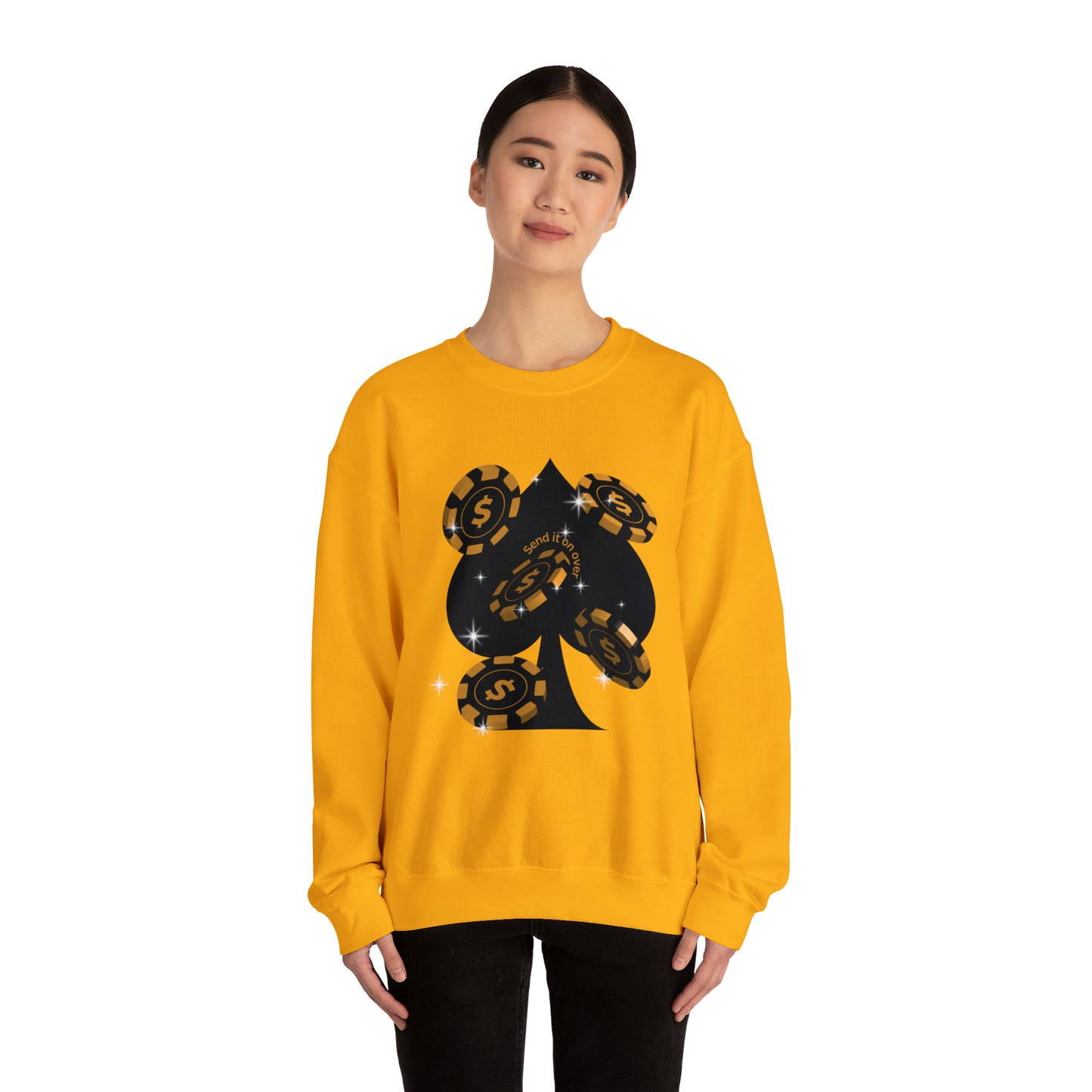 Poker Chips & Spade Heavy Blend™ Sweatshirt