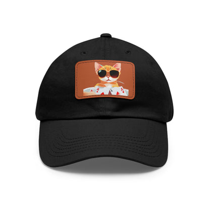 KOOL KAT Hat with Leather Patch (Rectangle)