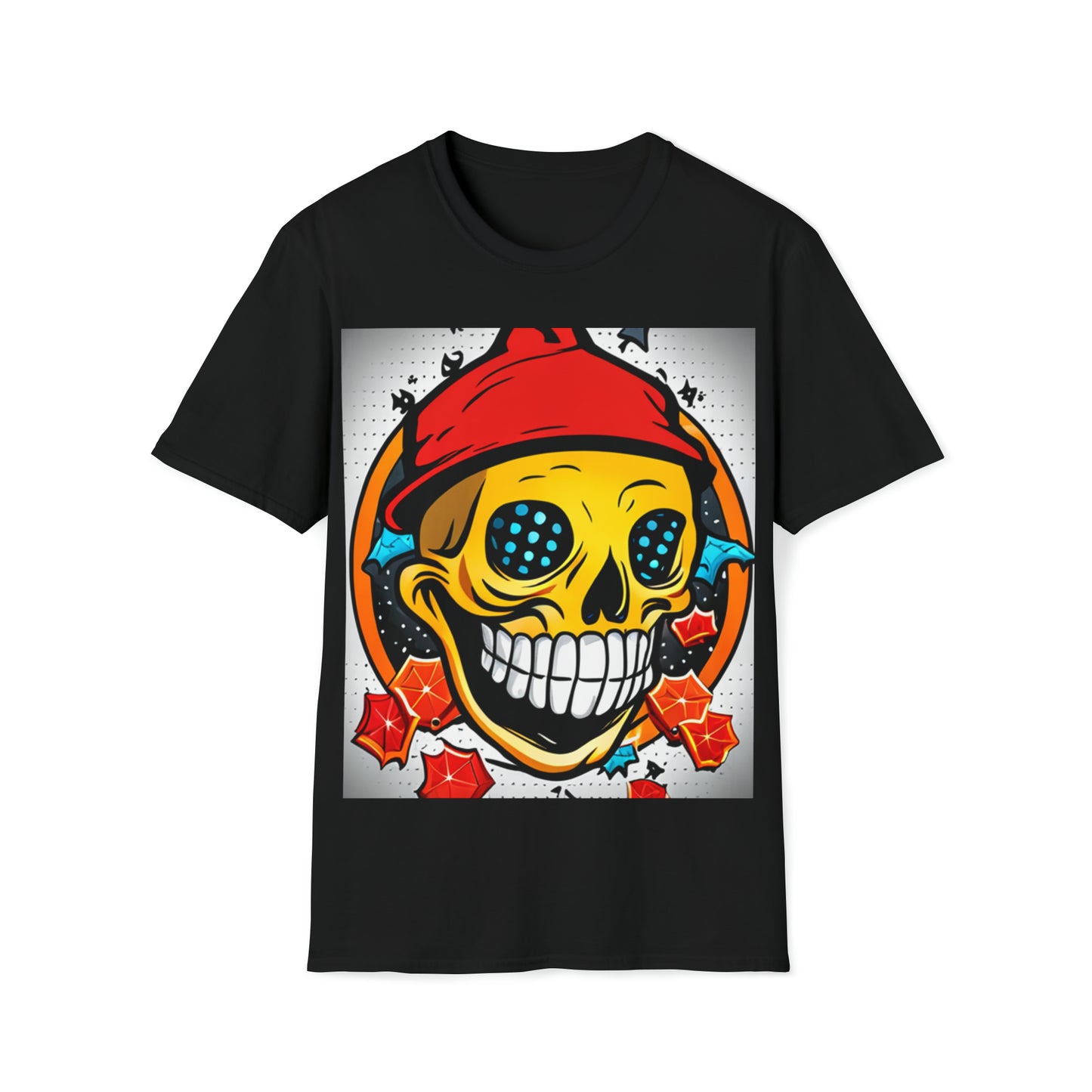 Poker Skull Beanie Soft Style T-Shirt