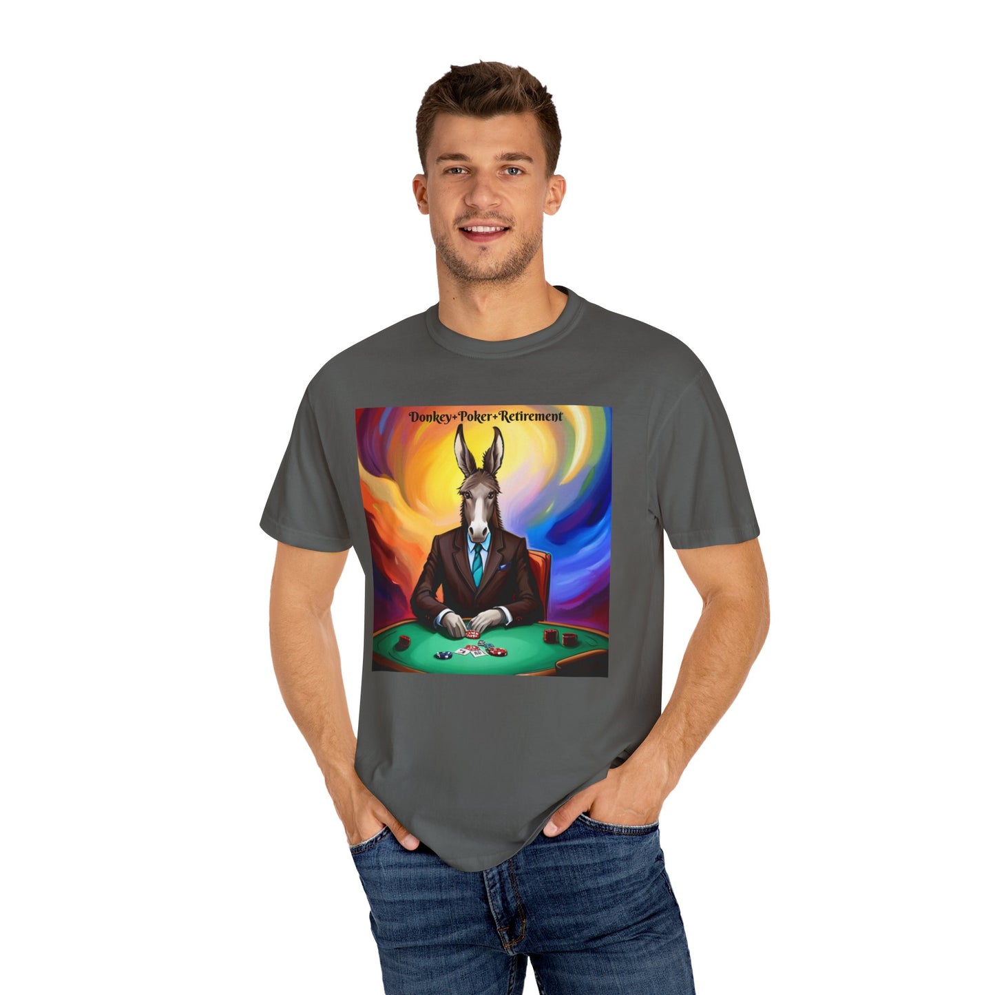 Donkey+Poker= Retirement" T-shirt
